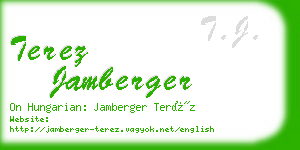 terez jamberger business card